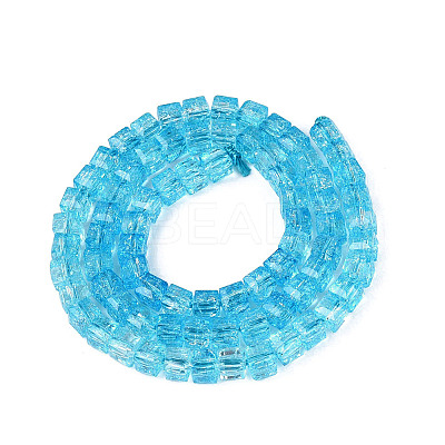 Crackle Transparent Glass Beads Strands GLAA-N062-4mm-04-1