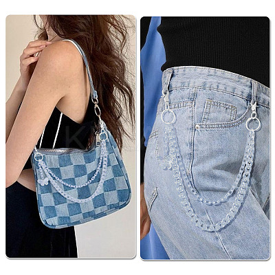 Acrylic Butterfly Layered Chain Belts for Jeans Pants HJEW-TAC0112-1
