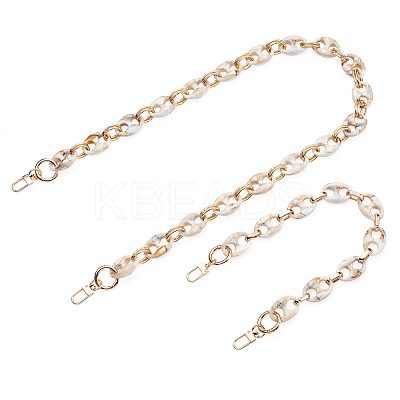 2Pcs 2 Style Resin Bag Handles DIY-GN0001-02A-1