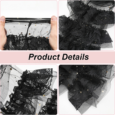 Polyester Lace Leg Sleeves AJEW-WH20080-23A-1