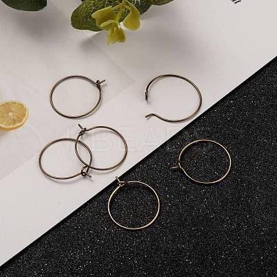 Brass Wine Glass Charm Rings LS-EC067-2AB-NF-1