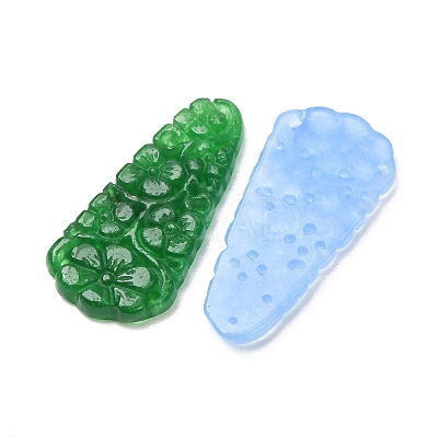Dyed Natural Quartz Carved Pendants GG-CBA0022-12-1