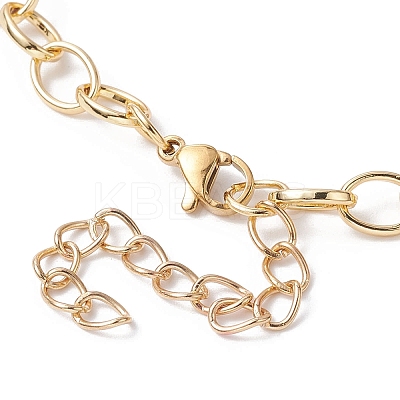 Waxed Cotton Cords Braided Link Bracelets BJEW-JB09963-04-1