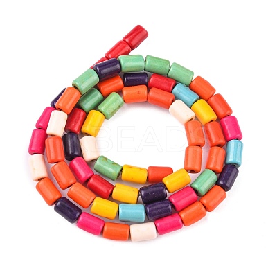 Synthetic Turquoise Beads Strands TURQ-G120-4x6mm-11-1