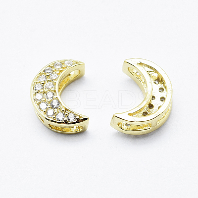 Brass Micro Pave Cubic Zirconia Pendants ZIRC-G130-08G-NR-1