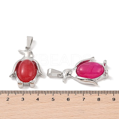 Dyed Natural White Jade Pendants G-A224-02P-10-1