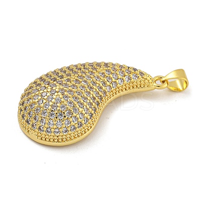 Rack Plating Brass Micro Pave Cubic Zirconia Pendants KK-I718-13G-1