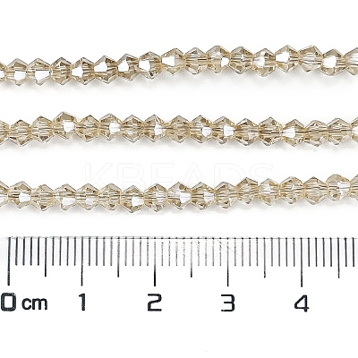Transparent Electroplate Glass Beads Strands EGLA-A039-T3mm-UA08-1