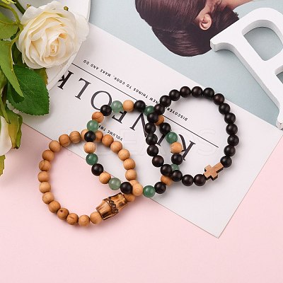 Stretch Bracelets Sets BJEW-JB05662-04-1