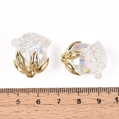 UV Plating Transparent Acrylic Beads MACR-C029-06B-01-1