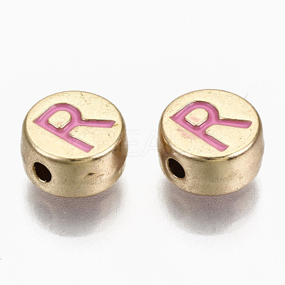 Alloy Enamel Beads ENAM-S122-029R-RS-1