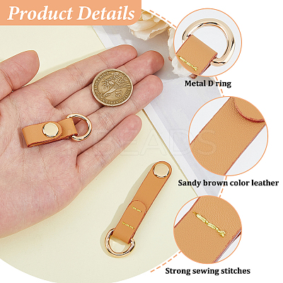 Leather Short Suspension Clasps PURS-WH0008-13B-1