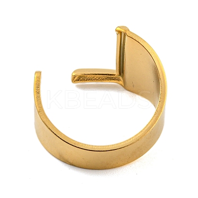 PVD Vacuum Plating 201 Stainless Steel Cuff Rings RJEW-Z032-01G-L-1