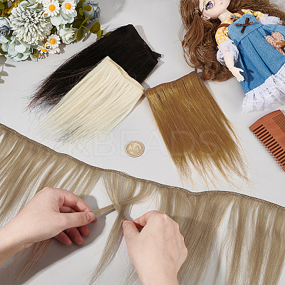 4Pcs 4 Styles Goat Hair Doll Wig Hair DIY-PH0029-15A-1