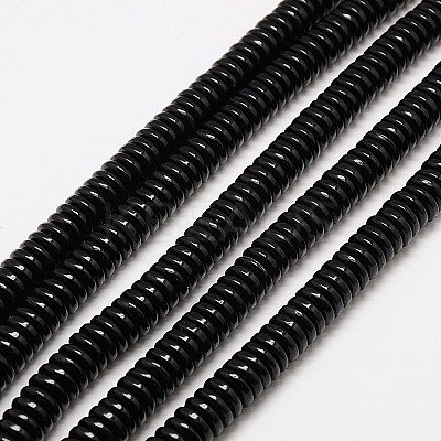 Imitation Amber Resin Heishi Beads Strands X-RESI-A009G-6mm-03-1