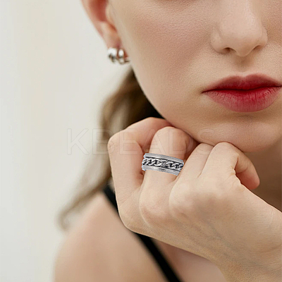 14Pcs 7 Styles 201 Stainless Steel Grooved Finger Ring Settings STAS-SC0010-66-1