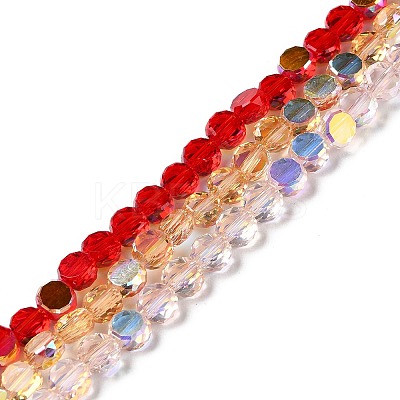 Transparent Electroplate Glass Beads Strands GLAA-Q099-I01-M02-1