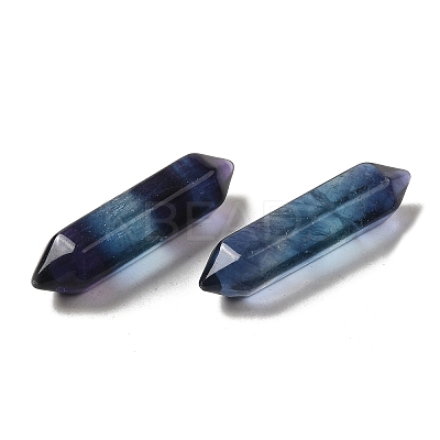 Double Point Tower Natural Fluorite Healing Stone Wands G-Z048-02-1