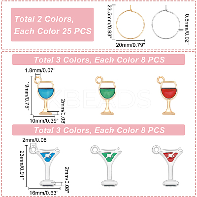 DIY Wine Glass Charm Making Kit DIY-UN0003-39-1