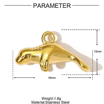 304 Stainless Steel Pendants STAS-OY001-19G-1