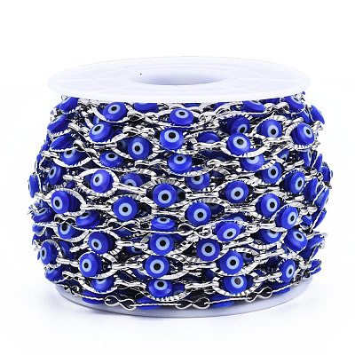 304 Stainless Steel Textured Oval Cable Chains CHS-T003-33P-02-1