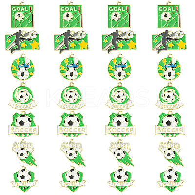 28Pcs 7 Styles Alloy Enamel Pendants FIND-SC0019-56-1