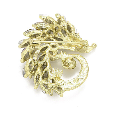 Rhinestone Hedgehog Badge JEWB-E013-02G-01-1