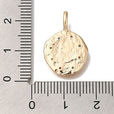 Brass Micro Pave Cubic Zirconia Pendants KK-U038-16G-1