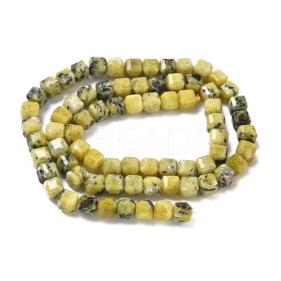 Natural Yellow Turquoise(Jasper) Beads Strands G-F797-A23-01-1