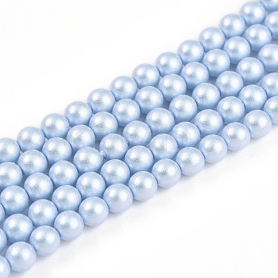 Baking Paint Pearlized Glass Pearl Bead Strands HY-N002-4mm-C04-1