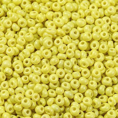 8/0 Baking Paint Glass Seed Beads SEED-M012-02A-48-1