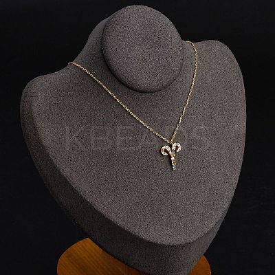 925 Sterling Silver Colorful Cubic Zirconia Constellation Pendant Cable Chain Necklaces for Women STER-R009-01G-01-1