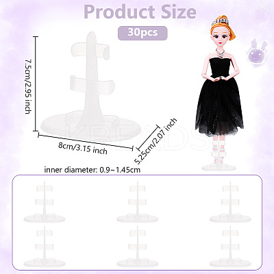 Plastic Doll Stands ODIS-WH0038-98B-1