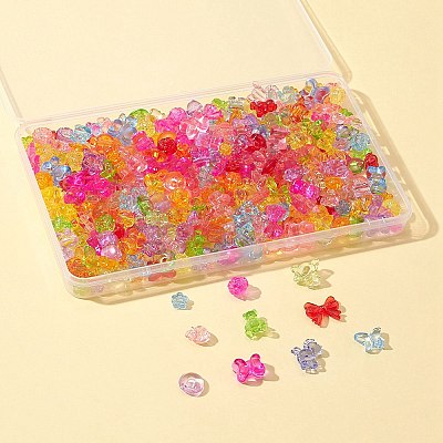 150G 10 Style Transparent Acrylic Beads TACR-FS0001-31-1