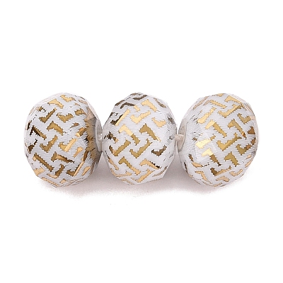 Electroplate Glass Beads EGLA-N026-01A-I02-1