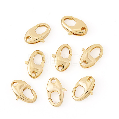 8Pcs Brass Lobster Claw Clasps KK-TA0002-65-1