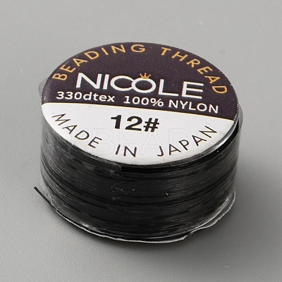 46M Round Nylon Beading Threads NWIR-WH0025-01C-1