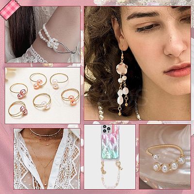 4Strands 2 Styles Natural Cultured Freshwater Pearl Beads Strands PEAR-NB0001-64-1