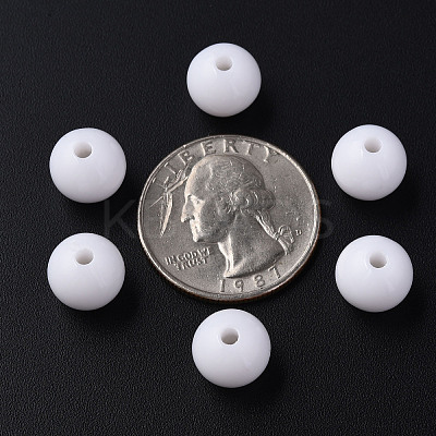 Opaque Acrylic Beads X-MACR-S370-C10mm-01-1