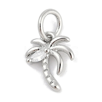 Brass Micro Pave Cubic Zirconia Pendants KK-Q028-61P-1