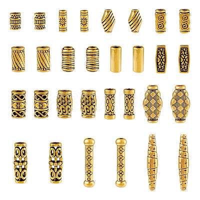 Tibetan Style Alloy Beads TIBEB-TA0001-19AG-1