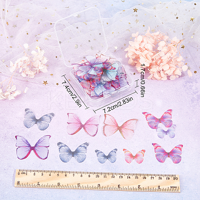 160Pcs 16 Style Polyester Fabric Wings Crafts Decoration DIY-SC0019-37-1