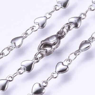 Non-Tarnish 304 Stainless Steel Chain Necklaces STAS-P164-10P-1