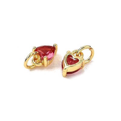 Brass Micro Pave Cubic Zirconia Charms KK-P192-08-G09-1