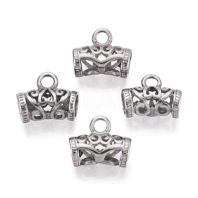 Hollow 304 Stainless Steel Charms STAS-T072-139P-1