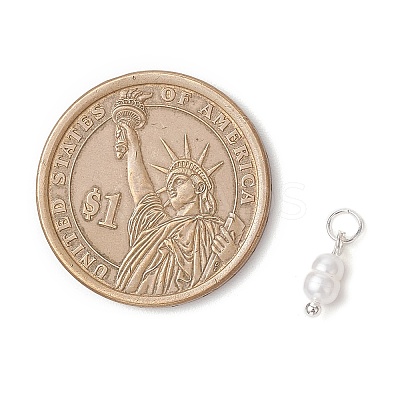 Natural Cultured Freshwater Pearl Potato Charms with Brass Jump Rings PALLOY-JF04176-03-1