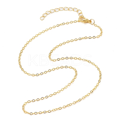 Brass Cable Chain Necklaces NJEW-JN04511-01-1
