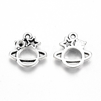 Tibetan Style Alloy Charms Rhinestone Settings TIBE-S323-002AS-RS-1