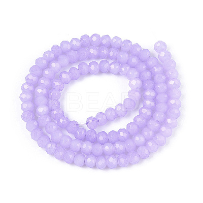 Baking Paint Imitation Jade Glass Bead Strands X-DGLA-A034-J2MM-A50-1