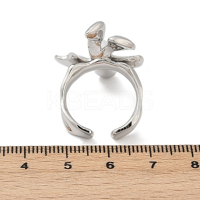 Brass Cuff Rings for Women RJEW-F182-06P-1